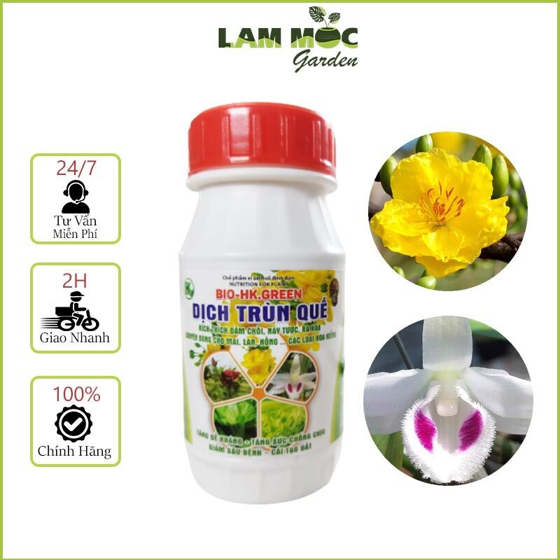 Dịch trùn quế hữu cơ bio - hk - green – chuyên kích chồi, nảy tược, ra hoa chai 100ml