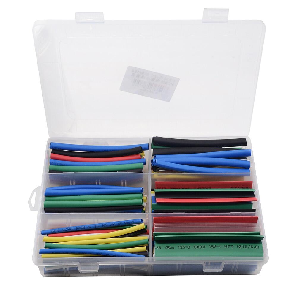 Dây thu nhỏ co ngót colourful Ống cách nhiệt dây cáp ống Combo 2:1 các loại 154 cái/bộ 6 ki màu sắc kích Cỡ bọc 7 mạch điện & các bộ phận