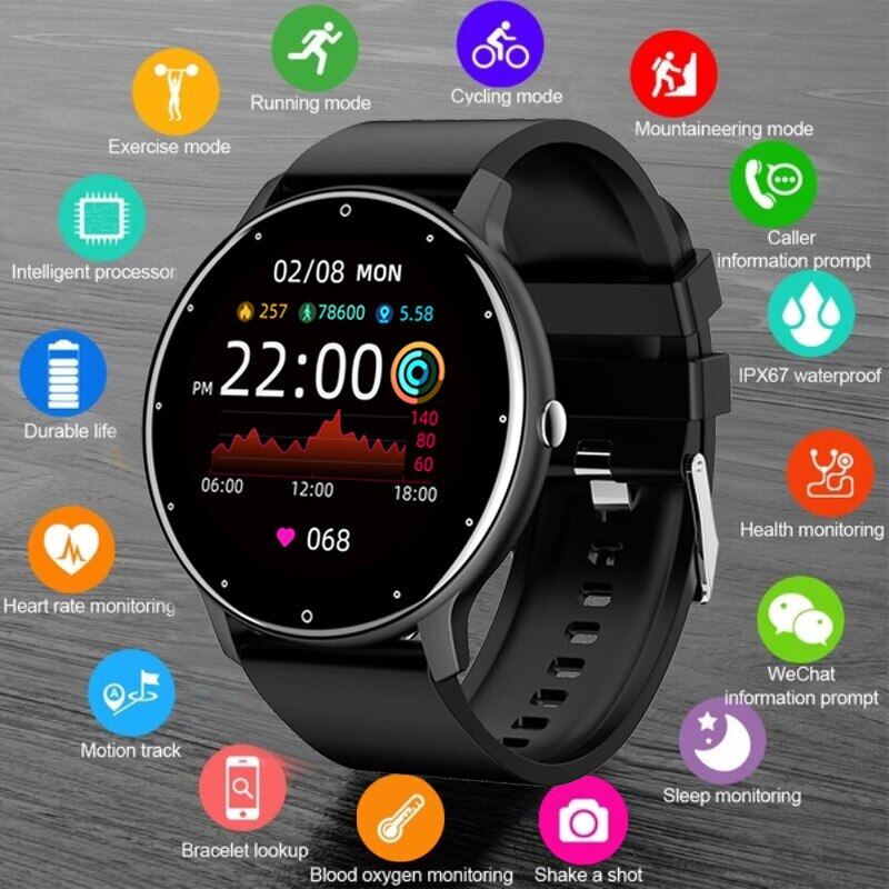 ZL02D Men Smart Watch Full Touch Screen Sport Fitness Tracker IP68