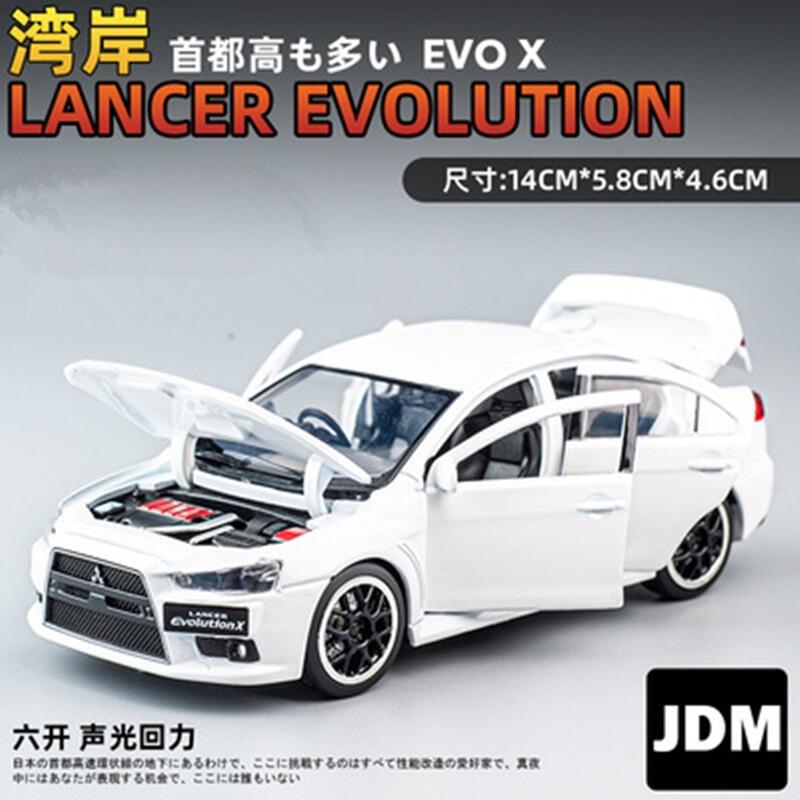 1:32 Mitsubishi Lancer Evo X 10 Alloy Racing Car Model Diecast Metal Toy Car Model High Simulation Sound And Light Ks Toy Gift