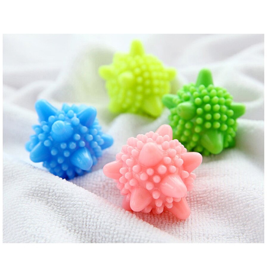 Global House SAKU ลูกบอลซักผ้า (4 ชิ้น/แพ็ค) ขนาด 16.5×20×6 ซม. BA215 คละสี รับประกันของเเท้ ราคา 25 บาท*ส่งฟรี