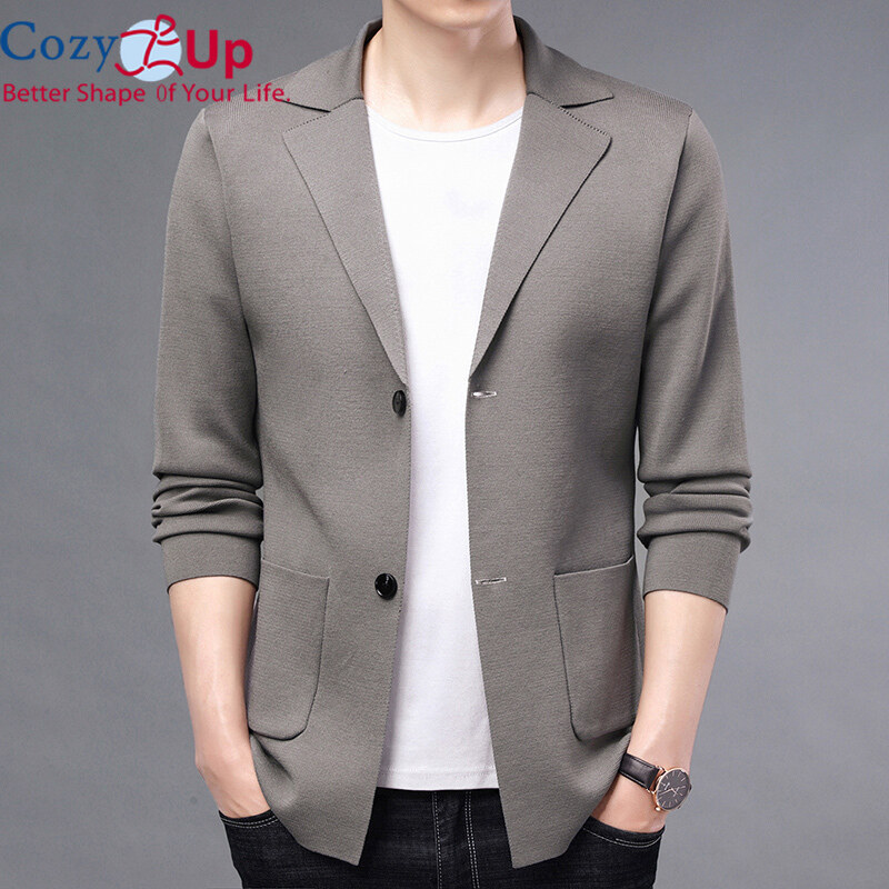 Áo Khoác Vest Nam Ấm Cúng, Áo Cardigan Dáng Ôm Hai Nút Màu Trơn Thường Ngày Dài Tay Mới