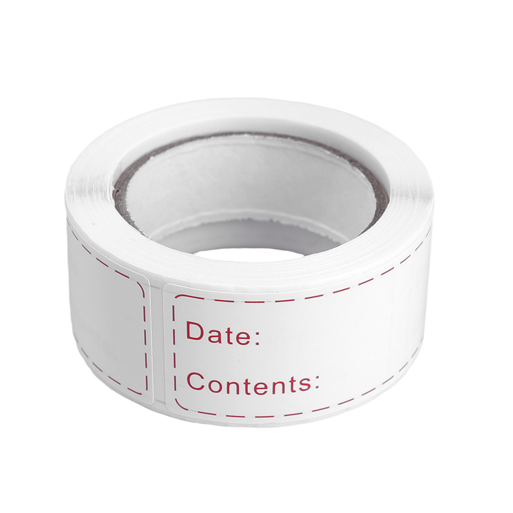 125Sheet/Roll Food Storage Labels Adhesive Removable Food Labels Food Storage Freezer Sticker for Home Restaurant Food Date Safe Supplies