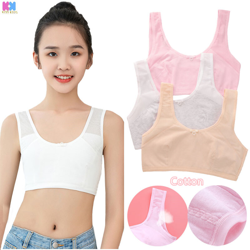 Angwang Young Girls Bra,5pcs/lot Children Girl Bra 8-16 Years Cotton Teens  Teenage Underwear Summer Kids Vest : : Clothing, Shoes &  Accessories