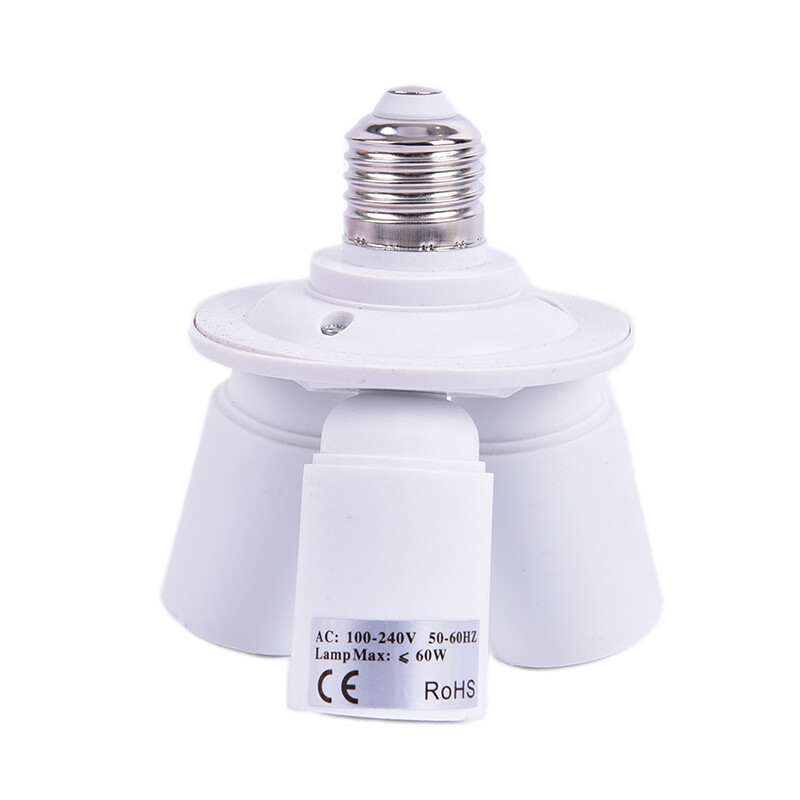 Bộ chia đui đèn e27/e40 sang 3e27 bộ chuyển đổi đui đèn