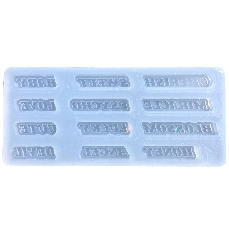 Bình lắc nhựa khuôn đổ đầy, khuôn chữ cái silicon khuôn nhựa epoxy khuôn đổ cát chảy khuôn đổ đầy để làm trang sức