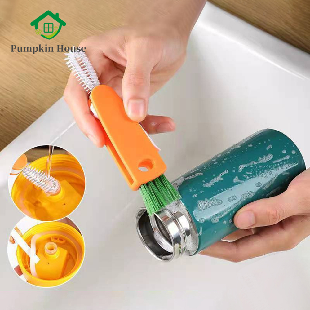 Bàn chải nắp chai đa năng 3 trong 1 bàn chải cốc bàn chải làm sạch nắp cốc bàn chải làm sạch kẽ hở bàn chải làm sạch chai