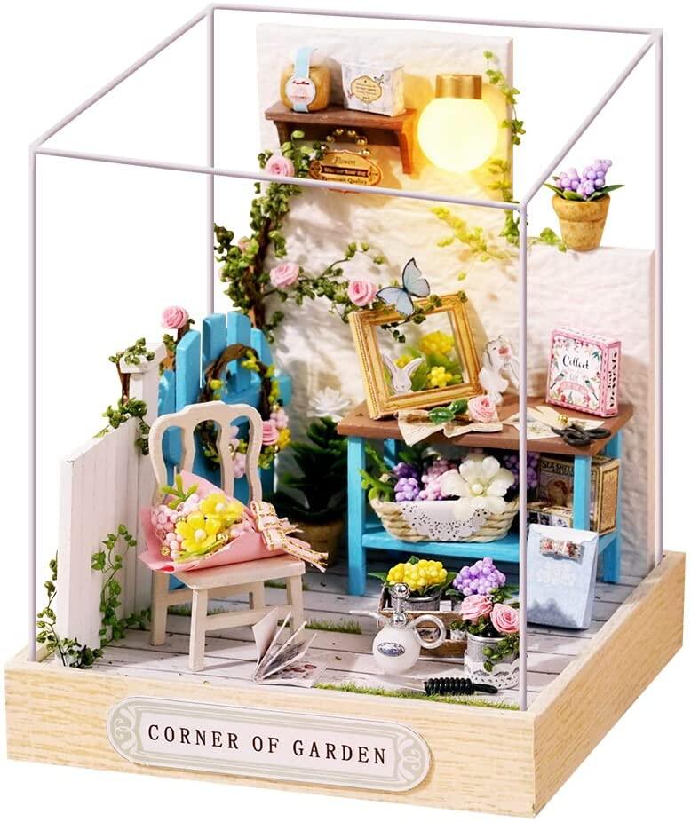 DIY Miniature House Kit 1 24 Scale Miniature Kit Corner of Garden