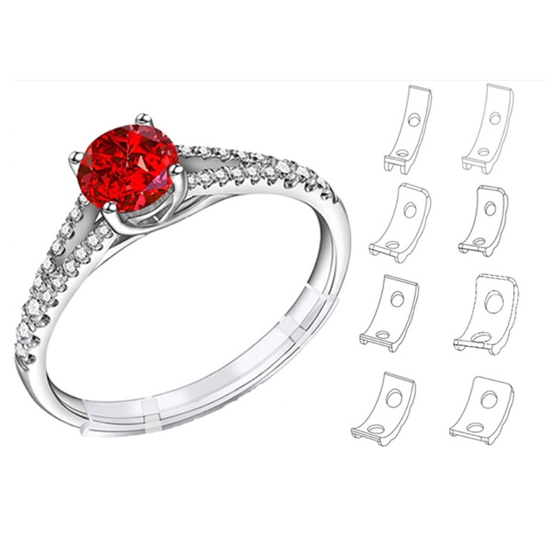 ✅ đệm vô hình điều chỉnh kích cỡ nhẫn phù hợp với vòng bảo vệ rộng 8 kích cỡ phù hợp với nhẫn nam và nữ