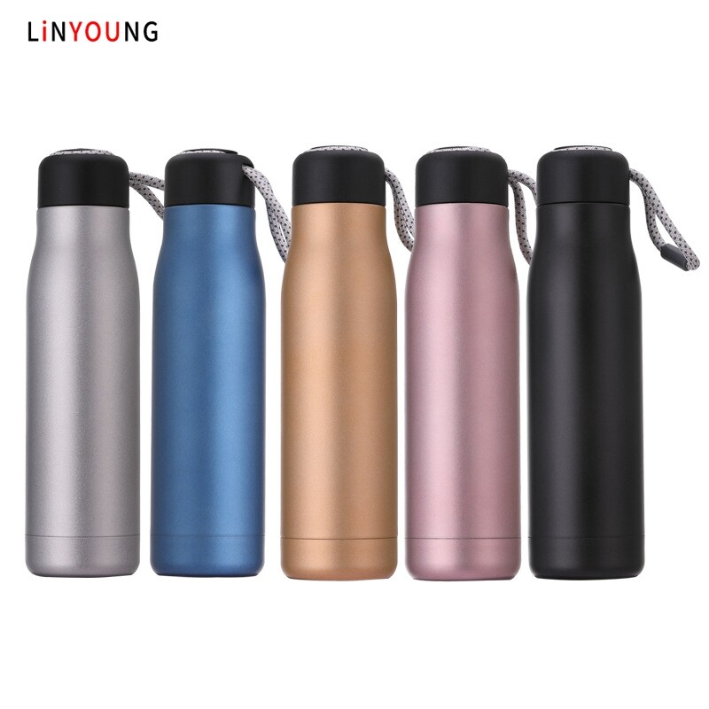 Linyoung Bình Giữ Nhiệt 550Ml Bình Chân Không Dung Tích Lớn Cầm Tay Cho Nữ Và Nam Bình Giữ Nhiệt Thể Dục Bình Nước Bằng Thép Không Gỉ Cốc Nước Thể Thao Ngoài Trời