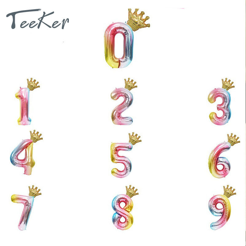 【Teeker】bộ Bóng Bay Chữ Cái Chúc Mừng Sinh Nhật Bóng Bay Màu Vàng Hồng 16 Inch Tùy Chỉnh