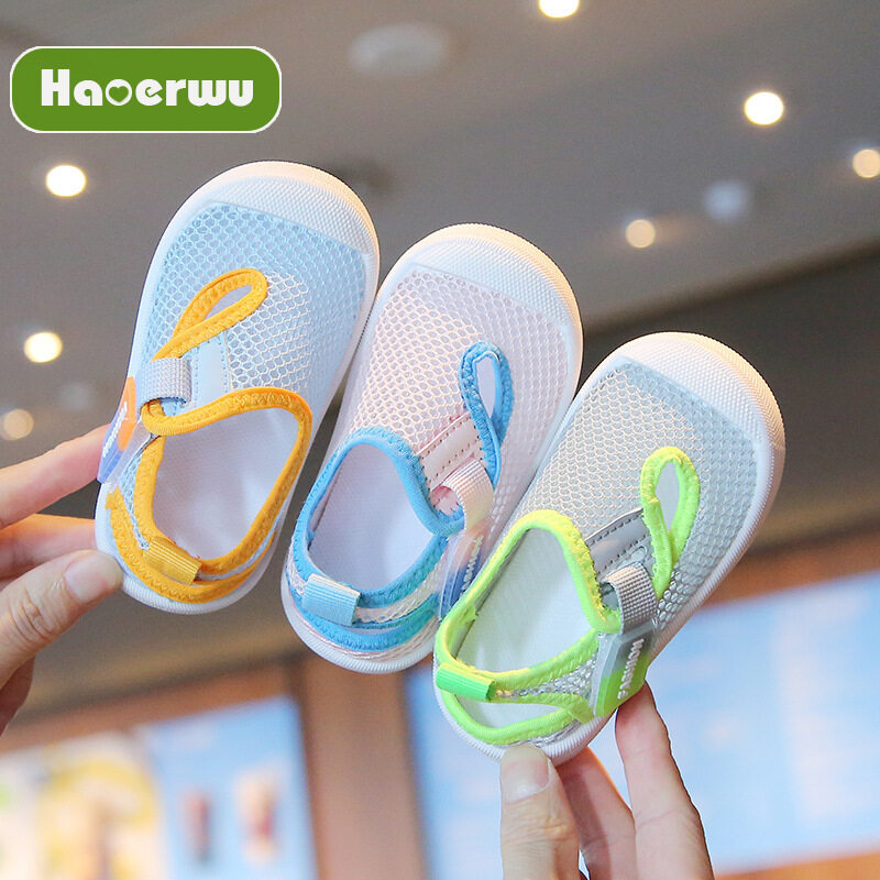 Haoerwu Dép cho bé giày cho trẻ mới biết đi bé chống trượt đế mềm bé Giày