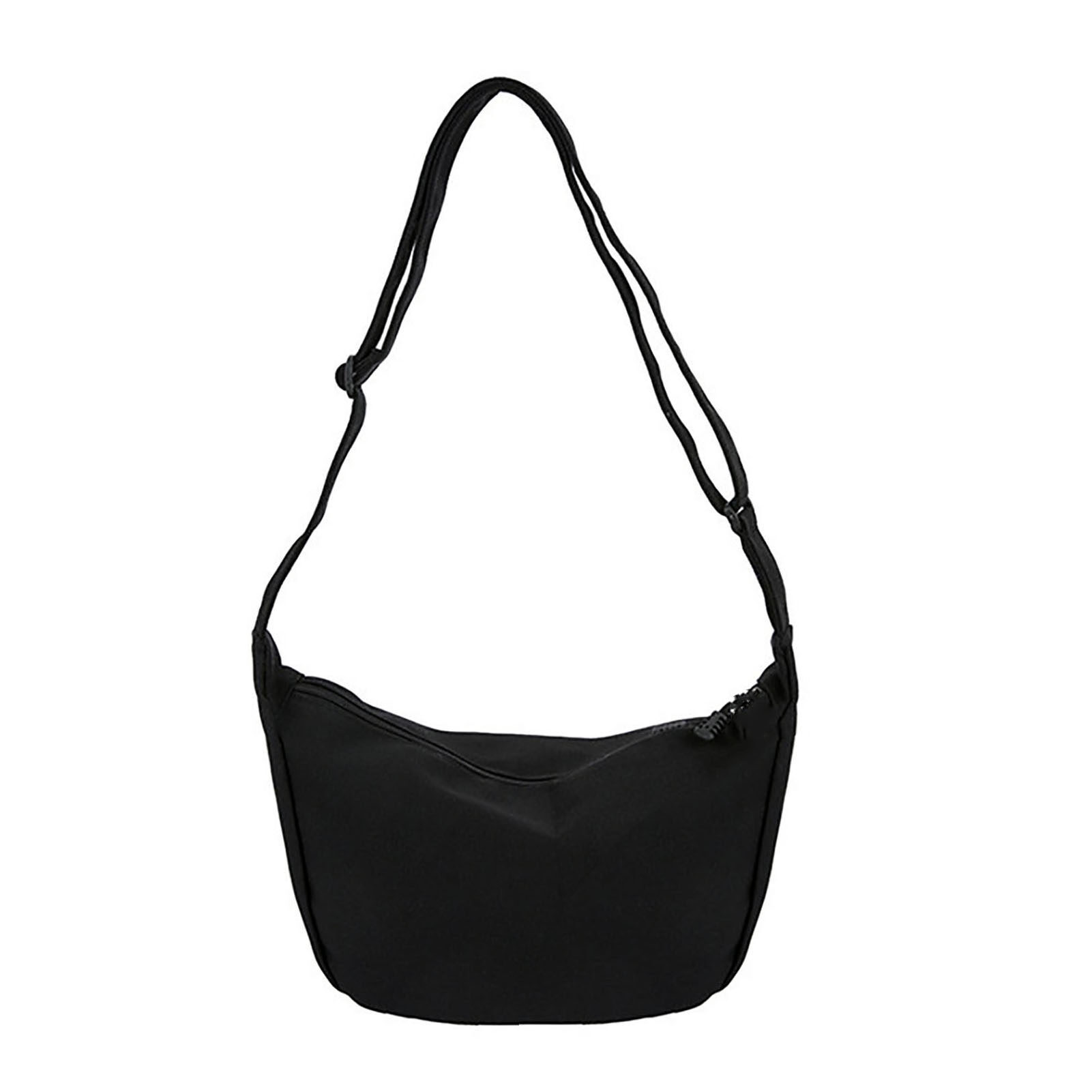 Women Crossbody Bag Canvas Large Capacity Portable Solid Color Female Single Shoulder Messenger Bag Shopping Use Single Shoulder Bag