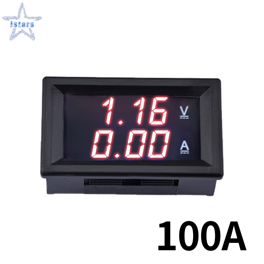Vôn kế kỹ thuật số màn hình kép dc dc0-100v/10a 50a 100a vôn kế kỹ thuật số