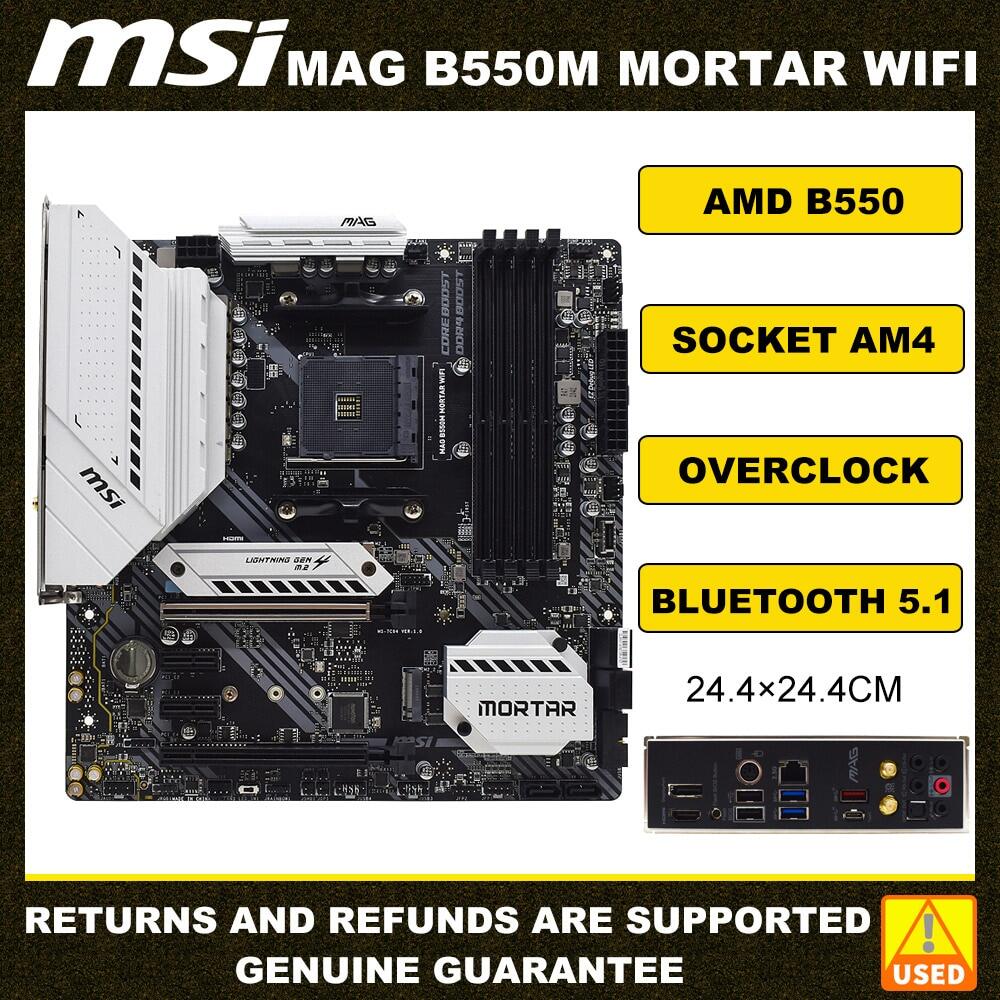 MSI B550M Mortar WiFi AM4 Motherboard Ryzen 9 Support