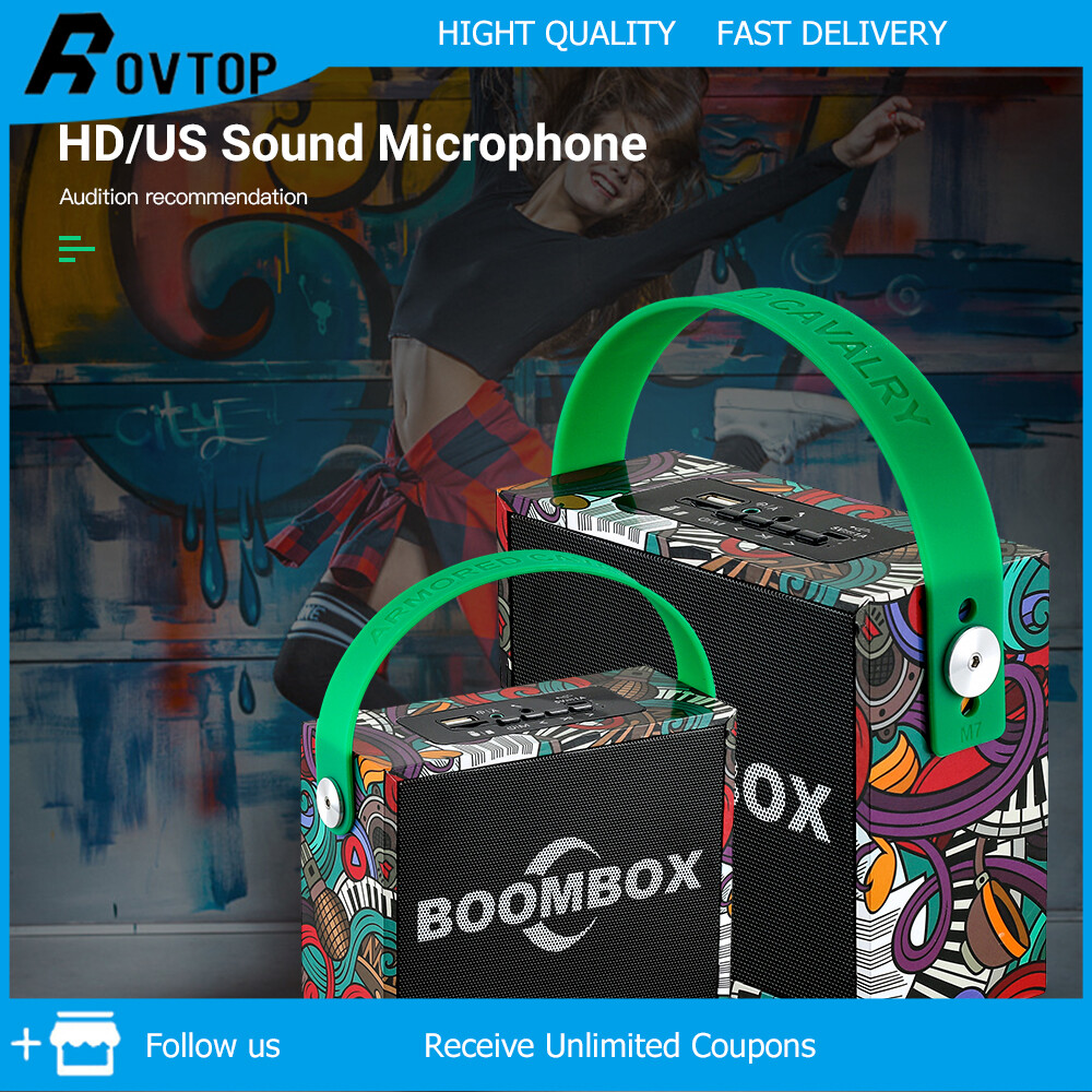 Rovtop M7 Điện Thoại Di Động K Song, Thẻ Loa Bluetooth Di Động Nhảy Vuông Bằng Gỗ Âm Thanh Máy Tính Bộ Sưu Tập, Tạo Tác Thời Trang