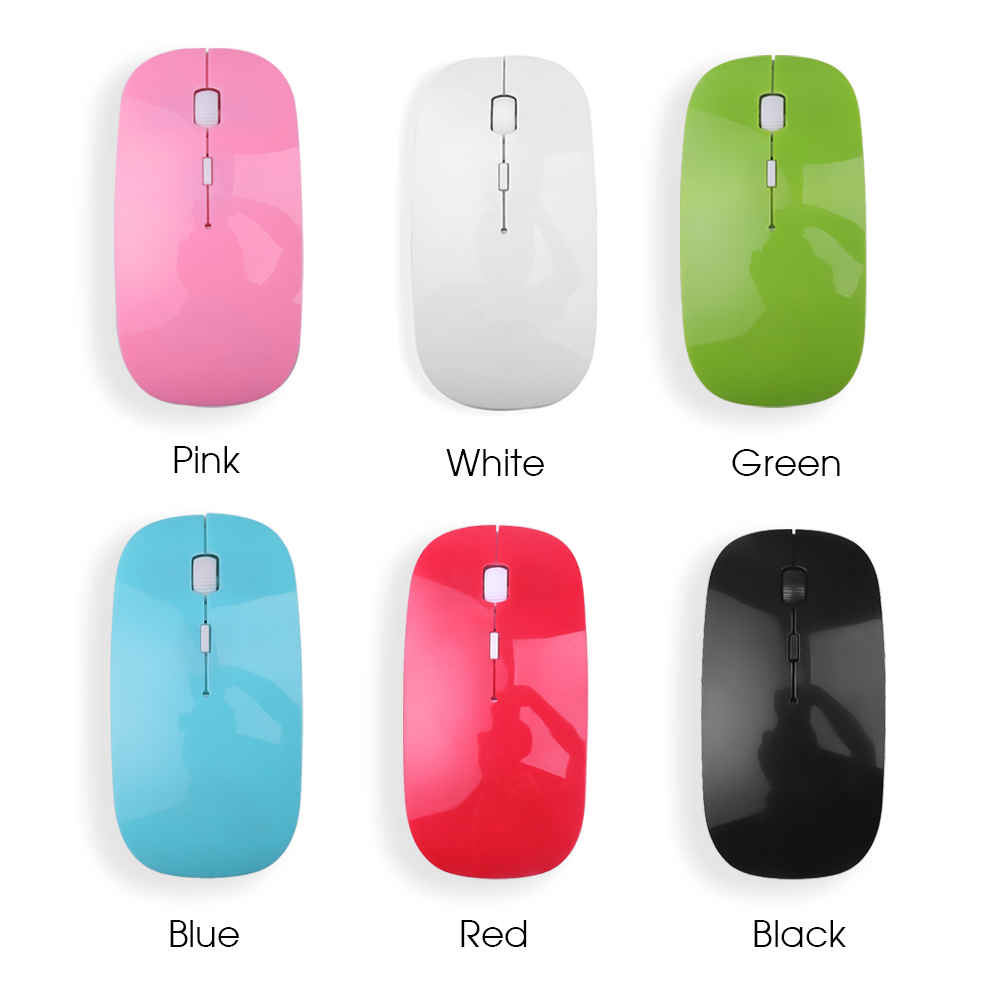 Chuột mini không dây đầu thu usb 2.4ghz chuột chơi game quang học siêu mỏng cho máy tính mac máy tính để bàn máy tính xách tay