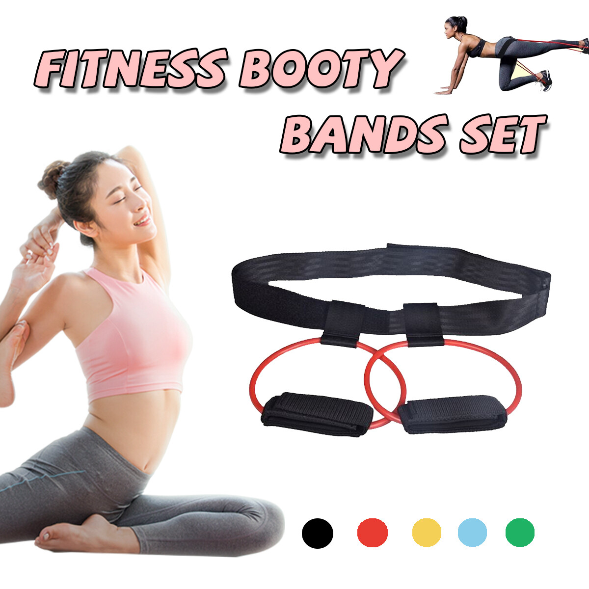 Generic Fitness Booty Resistance Leg Bands Adjustable Exercise Loop