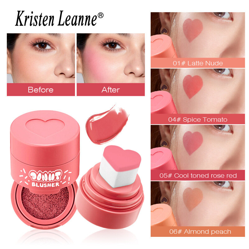 Kristen Leanne má hồng dạng lỏng Cho Má Phấn má hồng Không Thấm Nước bền lâu Mặt Rouge Tình Yêu Hình Dạng Phấn Má Hồng Trang Điểm Charlotte Tilbury