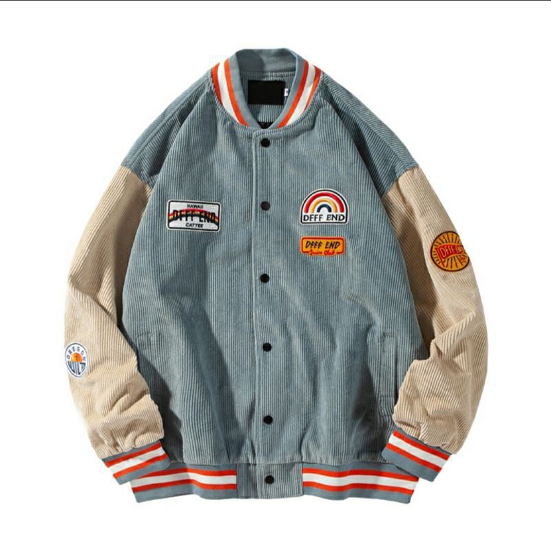 Áo Bomber/ Áo khoác nhung tăm DeepEnd cúc bấm nam nữ MND