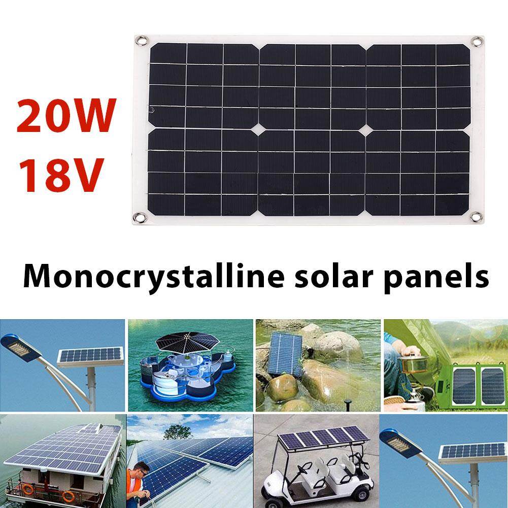 แผงพลังแสงอาทิตย์กลางแจ้ง 20 W 18 V 5 V เซลล์แสงอาทิตย์แบบพกพาแหล่งจ่ายไฟฉุกเฉินพลังงานแสงอาทิตย์ USB + พอร์ต DC แผงพลังแสงอาทิตย์ Power Charger FLEXIBLE Monocrystalline แผงพลังแสงอาทิตย์กลางแจ้ง 20 W 18 V 5 V เซลล์แสงอาทิตย์แบบพกพาแหล่งจ่ายไฟฉุกเฉินพลังงานแสงอาทิตย์ USB + พอร์ต DC แผงพลังแสงอาทิตย์ Power Charger FLEXIBLE Monocrystalline