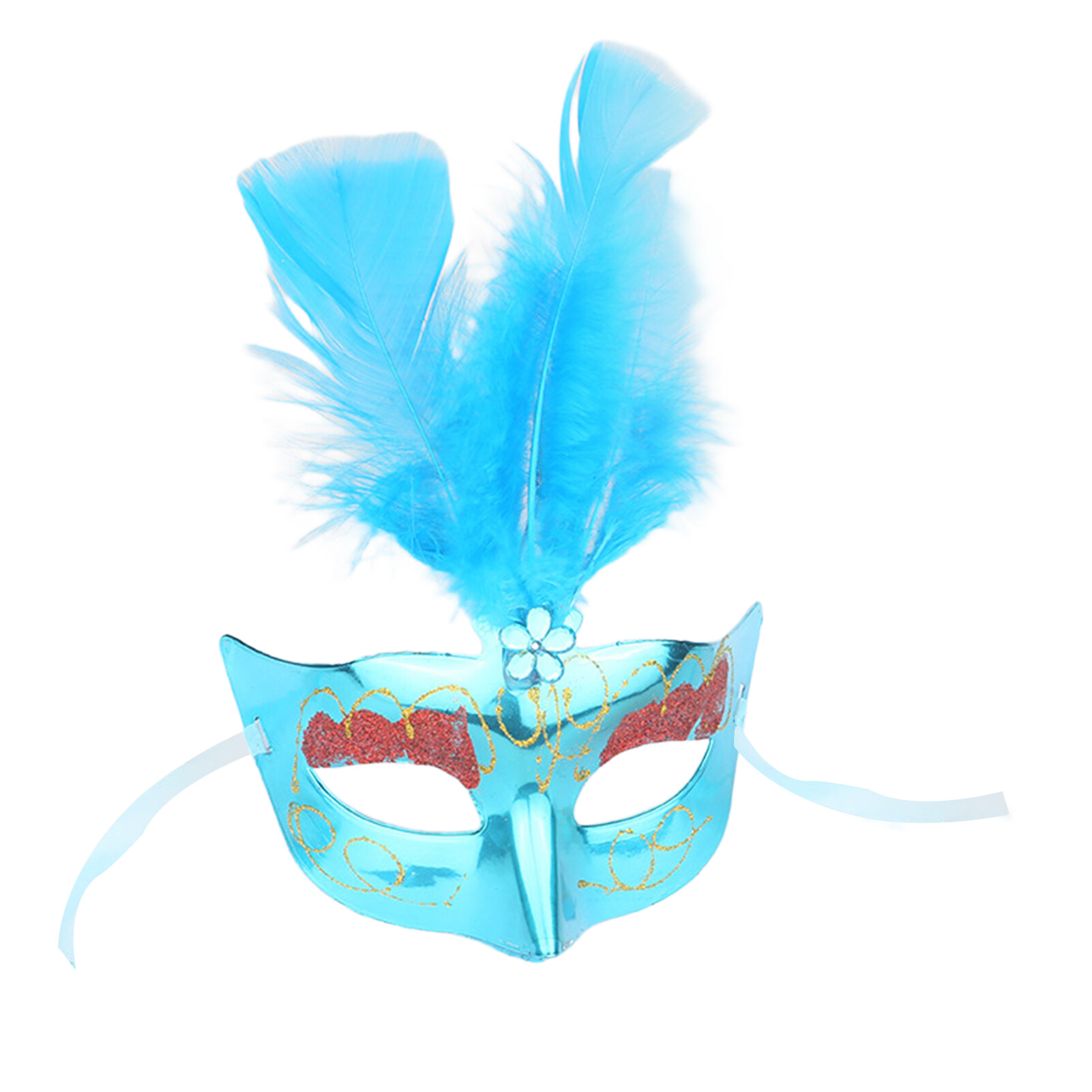 microgood Halloween Masque Adjustable Strap Feather Masque Cosplay Face