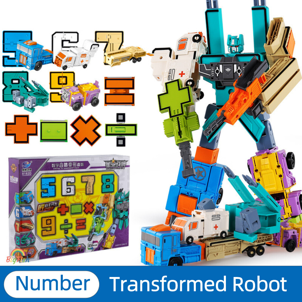 Biến Áp Lắp Ráp Robot Biến Hình Số Mecha Đồ Chơi Trẻ Em Mô Hình Hành Động Vui Nhộn Giáo Dục Đồ Chơi Bé Trai Robot Biến Hình [0-9 = - + X ÷] 15 Cái