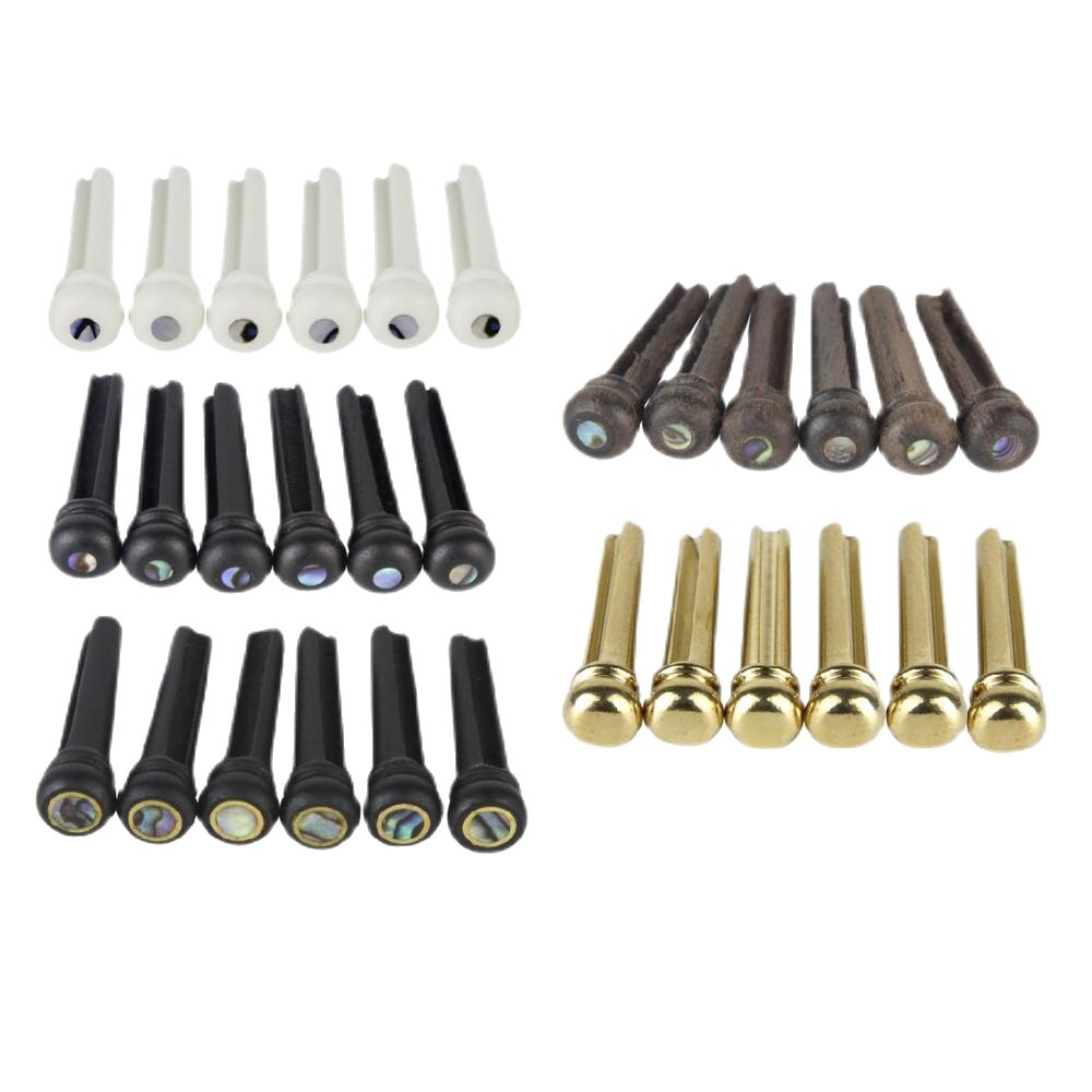 Fleor 6 cái chốt cầu bằng đồng cho đàn guitar acoustic phụ kiện đàn guitar acoustic