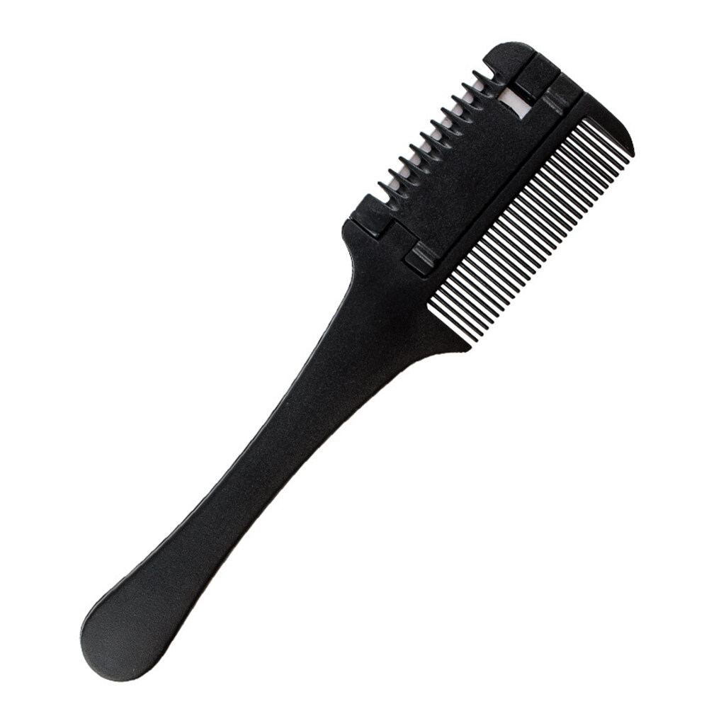 Lược Cạo Râu, Lược Cắt Tóc Tỉa Thưa Hai Mặt Tông Đơ Có Lưỡi Dao, Dụng Cụ Tự Làm