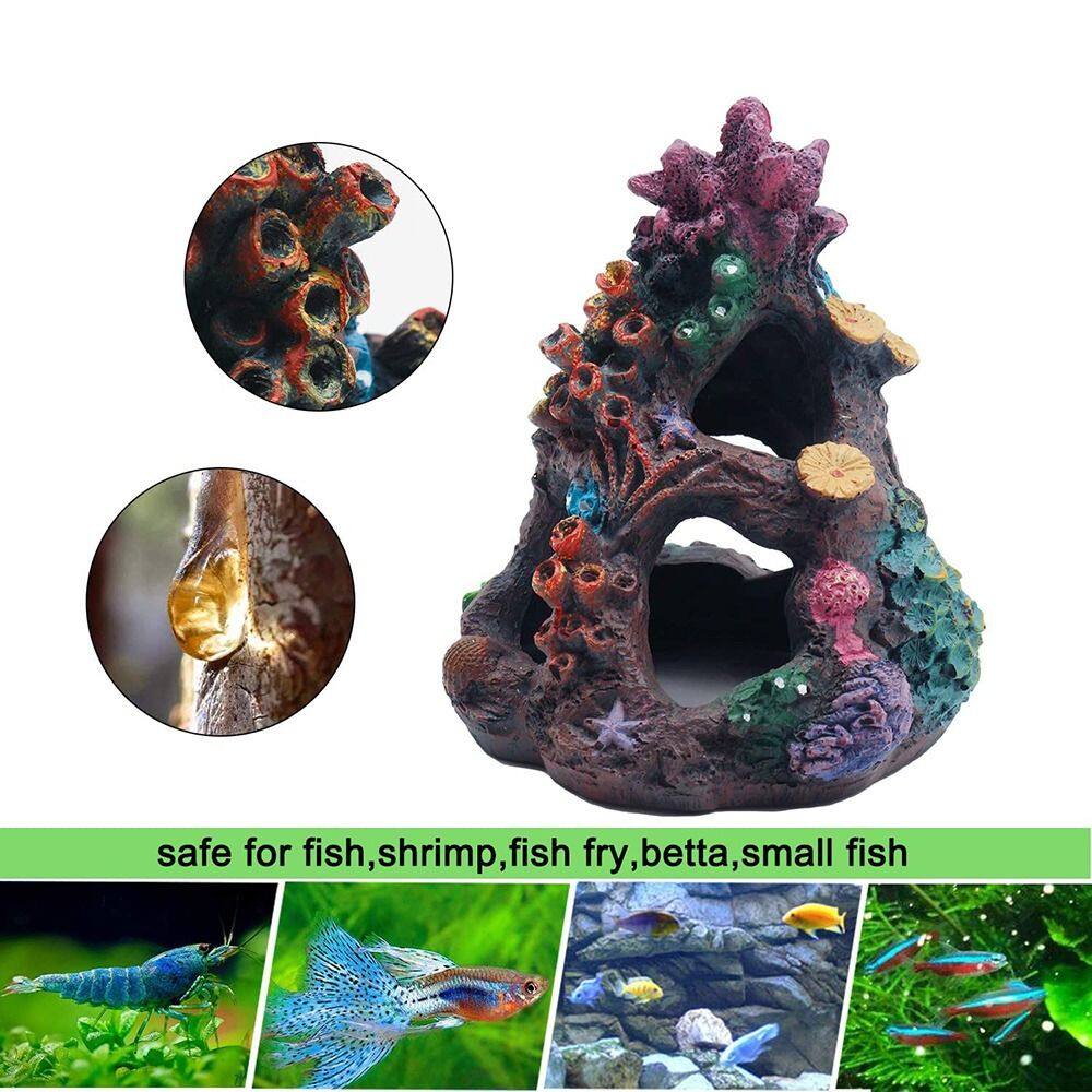 UEATHC Chơi Bể cá Nhựa Nhà Trang trí rạn san hô San Hô Đồ trang trí hang