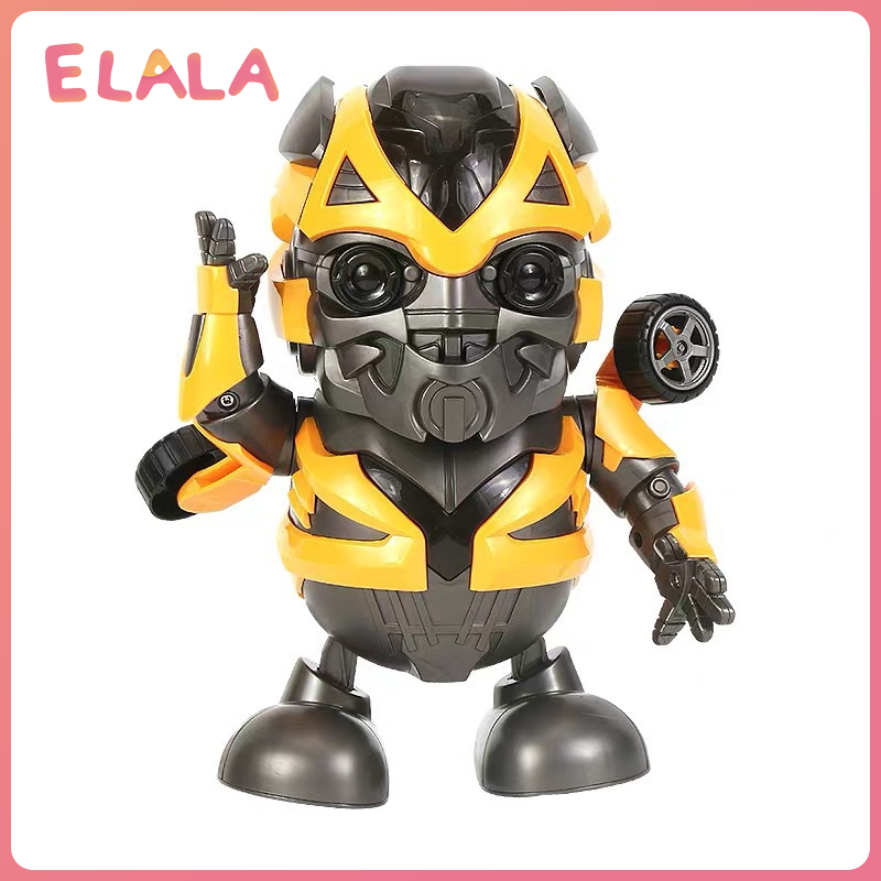 Nhảy Múa Bumblebee Đồ Chơi Hành Động Hình Đèn Pin LED Với Âm Thanh Ánh Sáng Âm Nhạc Robot Anh Hùng Đồ Chơi Điện Tử Khiêu Vũ Anh Hùng