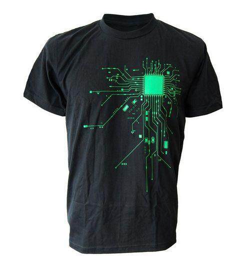 Computer CPU Core Heart T-Shirt Men