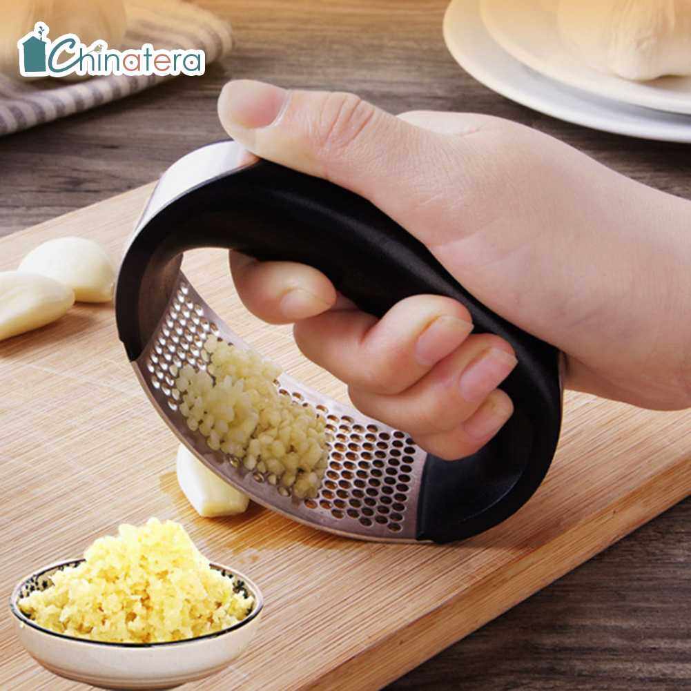 Dụng cụ ép tỏi thủ công thép không gỉ Máy Nghiền Mincer dụng cụ cắt tỏi dụng cụ thái lát gừng Rau Nhà Bếp Máy Xay