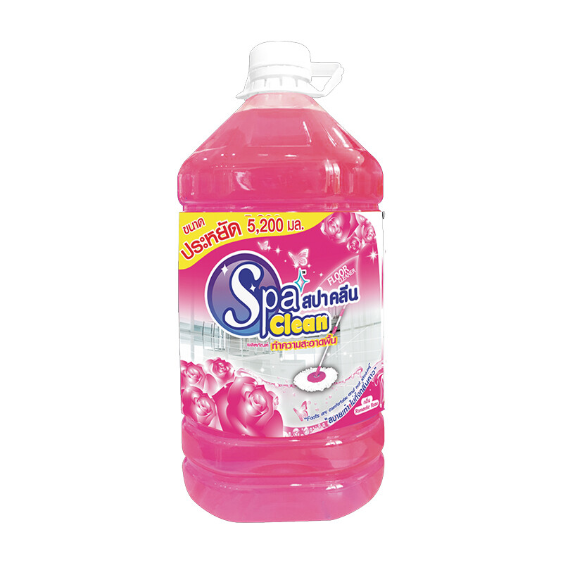 โปรถูก! สปาคลีน น้ำยาถูพื้น กลิ่นโรแมนติก โรส 5,200 มล. SpaClean Floor Cleaner Roman 5200 ml อุปกรณ์ภายในบ้านราคาถูก เก็บเงินปลายทางได้ ราคา 259 บาท*ส่งฟรี