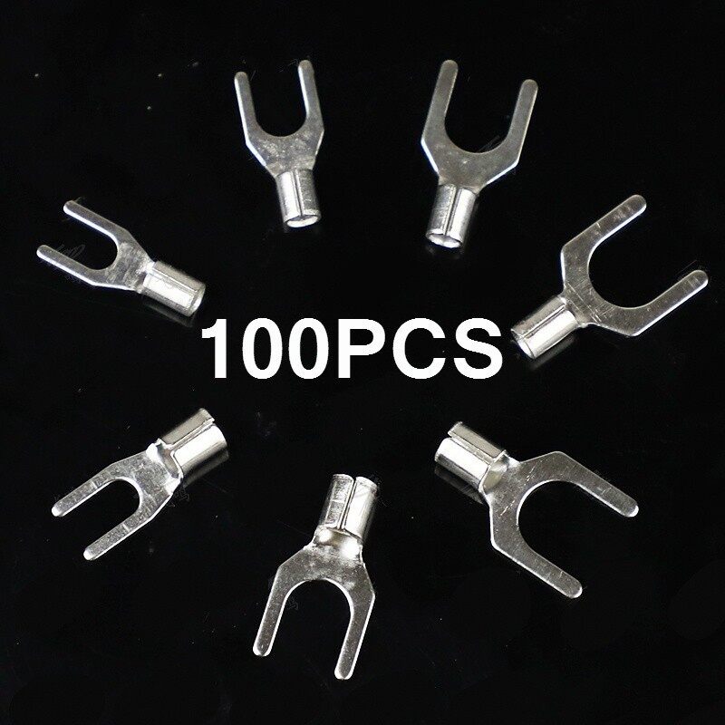 100 chiếc đầu nối trần furcate đầu nối ngã ba không cách điện