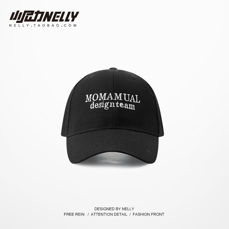 Peaked hat men's trendy brand black simple casual sunscreen sun hat sun hat street hip-hop all-match baseball cap high street trend imported new