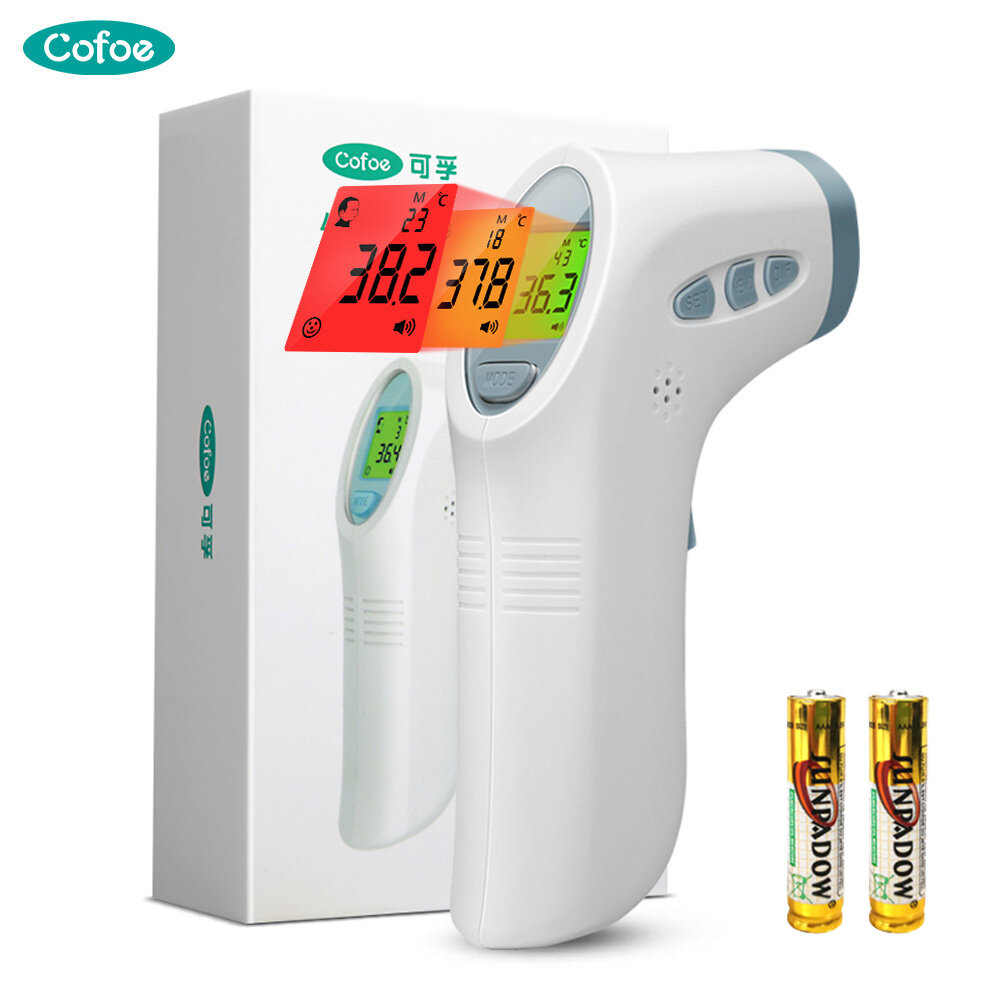 Cofoe Infrared Thermometer Non-contact Forehead Temperature Sensor For Body/Object IR Scan Baby Temperature Measurement Fever LCD Digital Display For Child & Adults - ยี่ห้อ Cofoe ราคา 304 บาท*ส่งฟรี