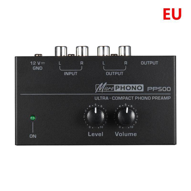 PP500 Phonoเครื่องขยายเสียงพรีแอมป์ระดับตัวควบคุมระดับเสียงRCAอินพุตเอาต์พุต1/4  TRS InterfacesสำหรับLPไวนิลTurntable EU/US/UK