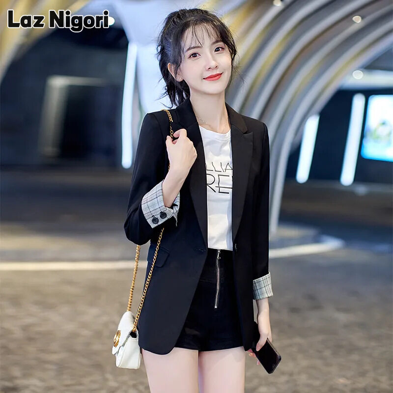 Laz nigori Nữ Mới Dài Tay Cổ Áo Plus Size Nữ Cardigan  Mùa Hè Áo Blazer