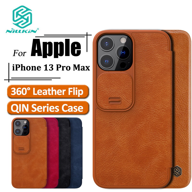 Bao Da Bảo Vệ Máy Ảnh Lật Nillkin Dành Cho iPhone 13 Pro Max Ốp Điện Thoại Ví Sang Trọng, Phong Cách Kinh Doanh Có Khe Cắm Thẻ Túi Đựng Điện Thoại Ốp Lưng