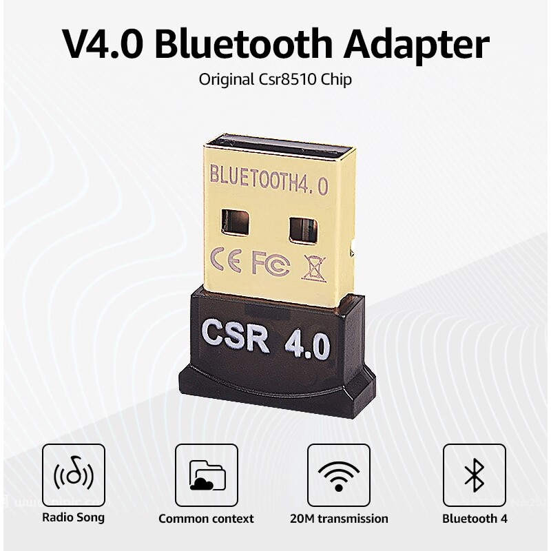 Usb bluetooth adapter dongle csr 4.0 bluetooth 4.0 cho windows10/8/7/xp chuột và phím âm thanh bàn phím