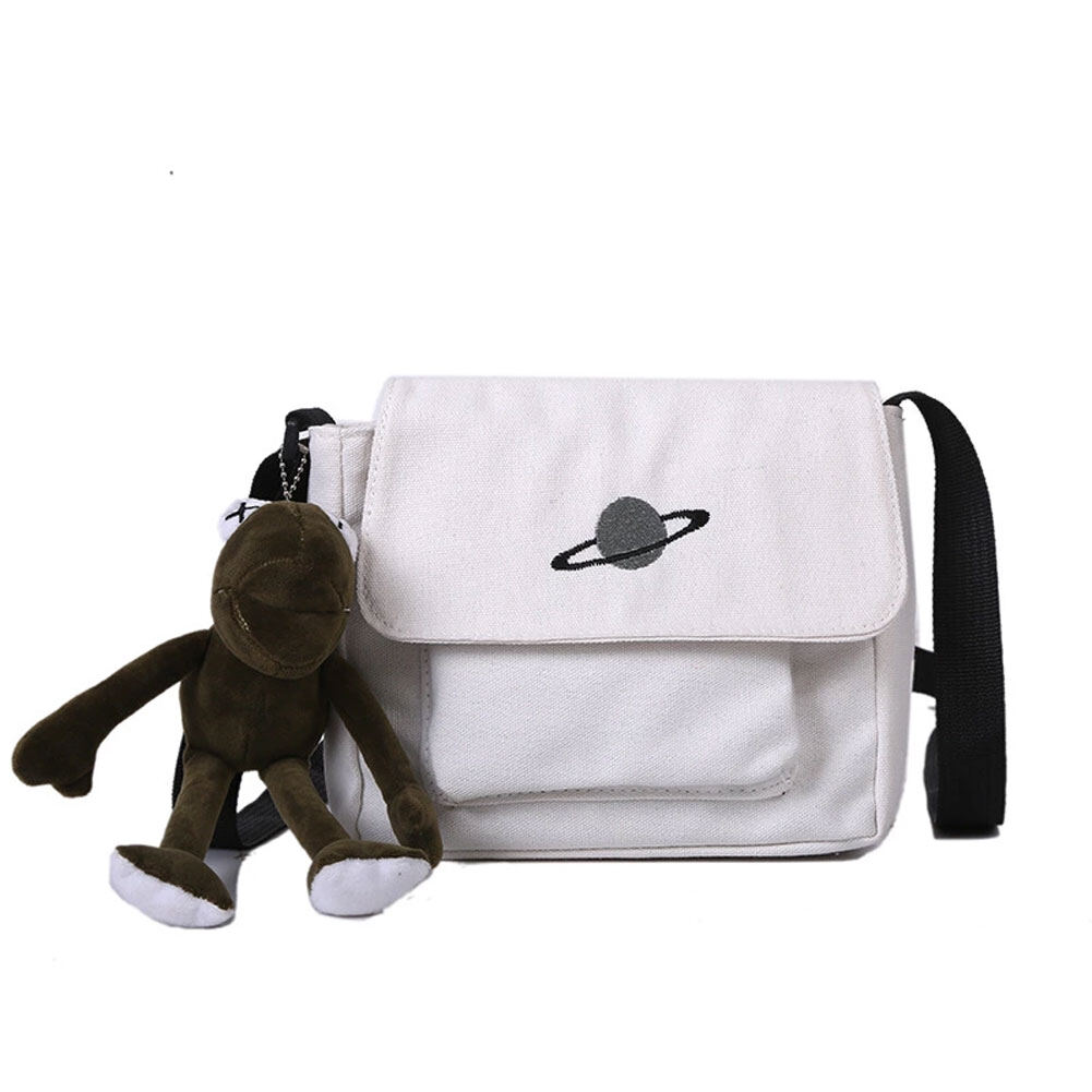 Đàn ông và phụ nữ Canvas Messenger Túi Hàn Quốc Thêu Star Postman Bag Shoulder Shoulder