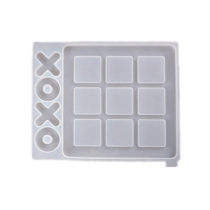 Tic Tac Toe Trò Chơi Hội Đồng Quản Trị Và X O Silicone Khuôn Set Epoxy Nhựa DIY Art Craft Khuôn Cho Giáng Sinh NightA Nghệ Thuật Thủ Công Công Cụ