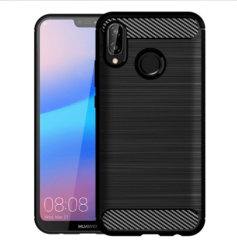 Ốp lưng huawei nova 3e ốp lưng huawei nova3e armor sợi carbon tpu silicon mềm ốp lưng điện thoại
