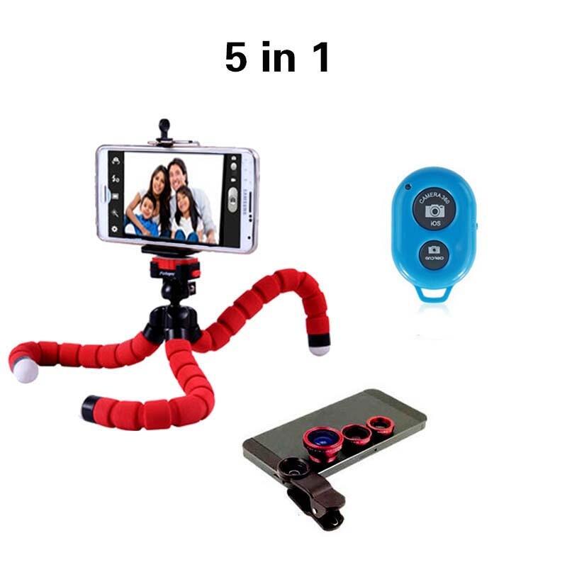 5in1 Camera Kit Lens Wide Angle Lens Macro 3in1 lens with Tripod Bluetooth shutter for 7 for S7