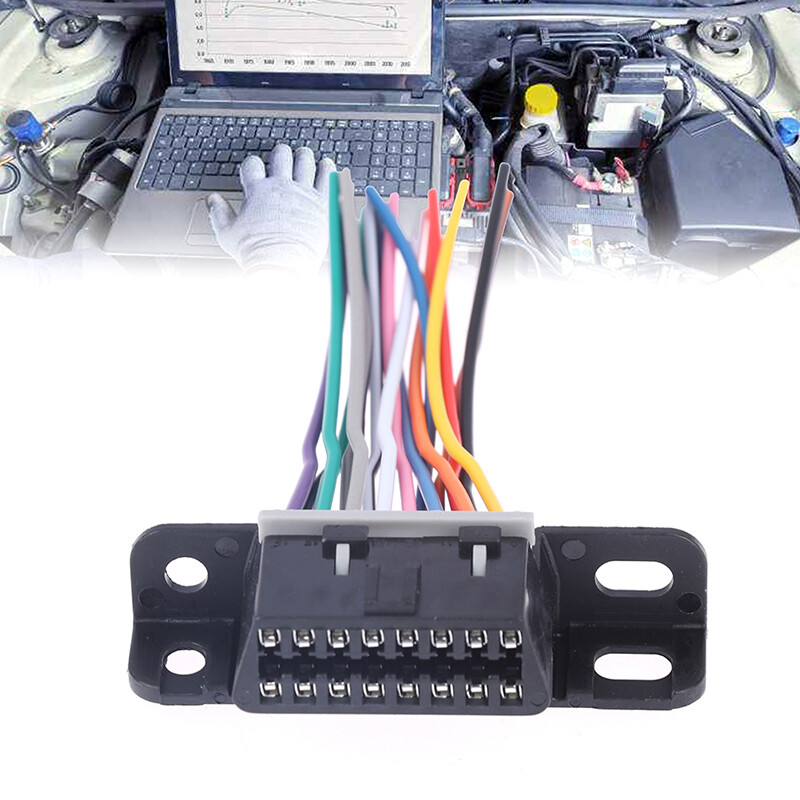 Cáp obd2 16 chân đầu nối mở rộng đầu cái cáp chuyển đổi obd 2