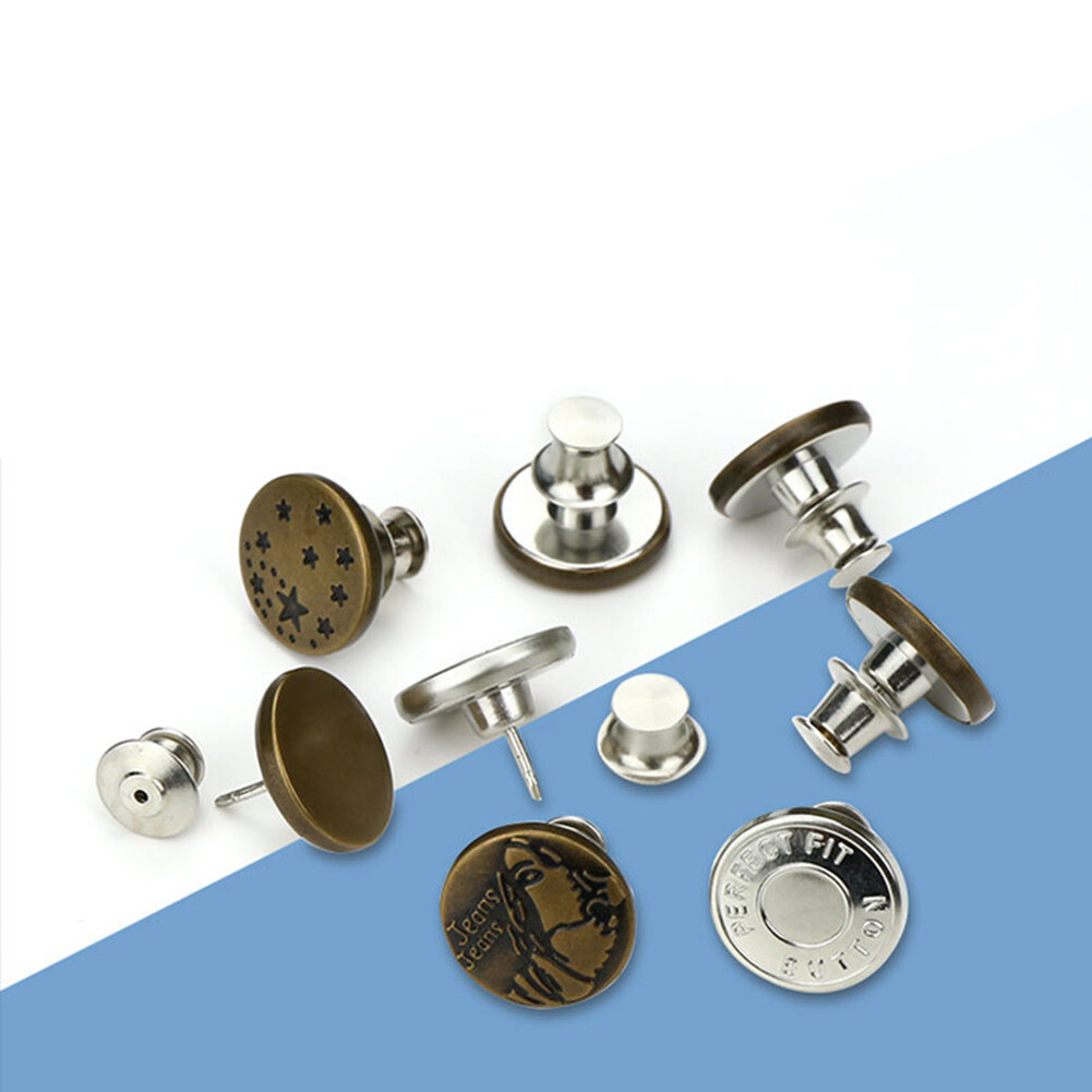 LM Snap Fastener Kim Loại Quần Jean Nút Perfect Fit Nút May Quần Áo Điều Chỉnh Được