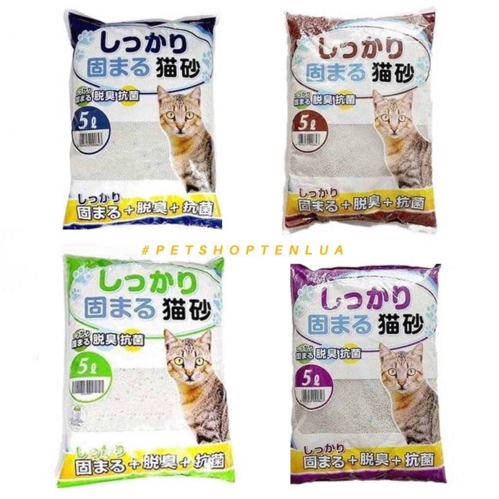 Cát vệ sinh nhật bản cat litter kitty pet 5l dành cho mèo