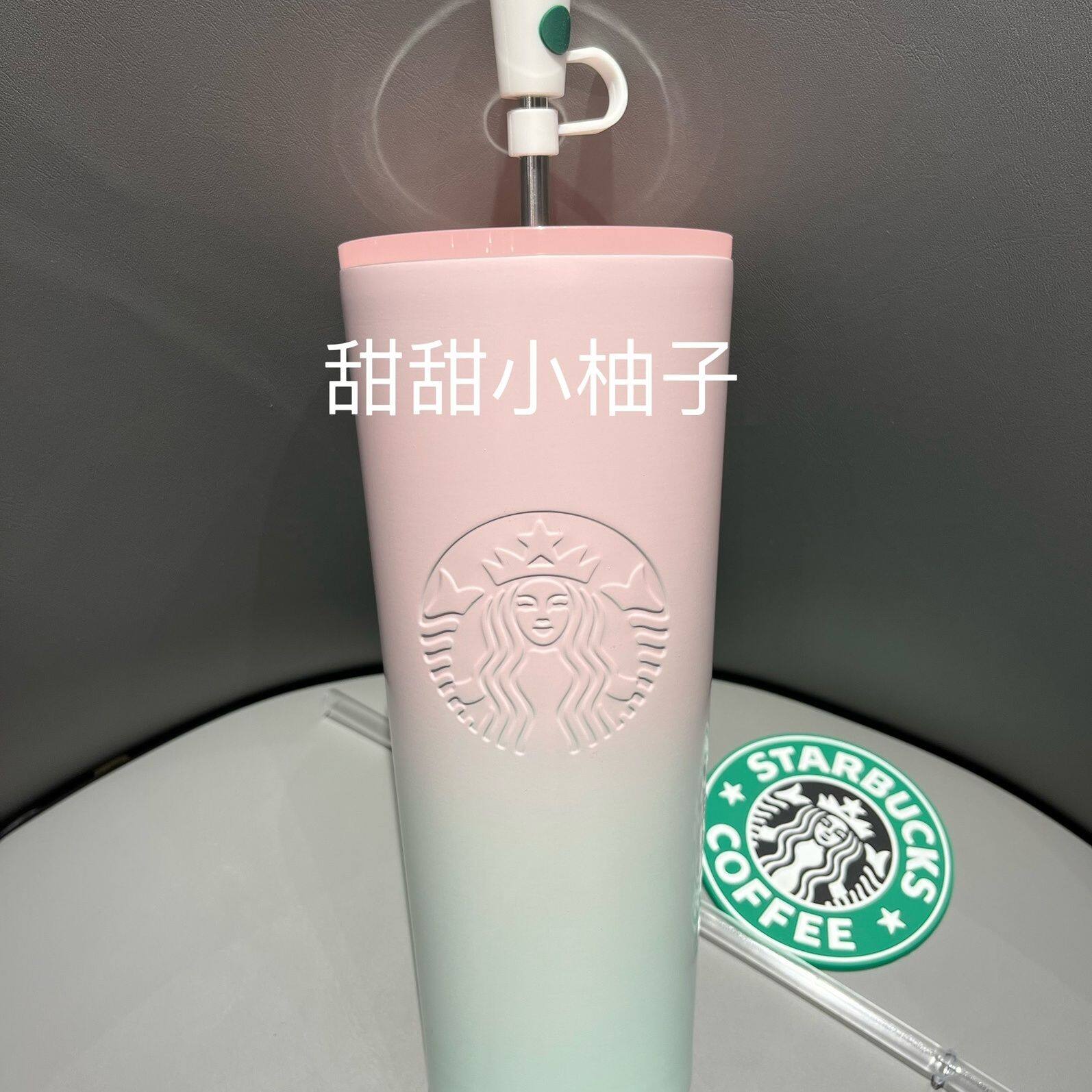 Startbuck cửa hàng chính thức Starbuck rơm Starbuck cốc dung tích lớn Cốc cách nhiệt thép không gỉ dung tích lớn dung tích lớn cốc nước Cốc có ống hút cà phê