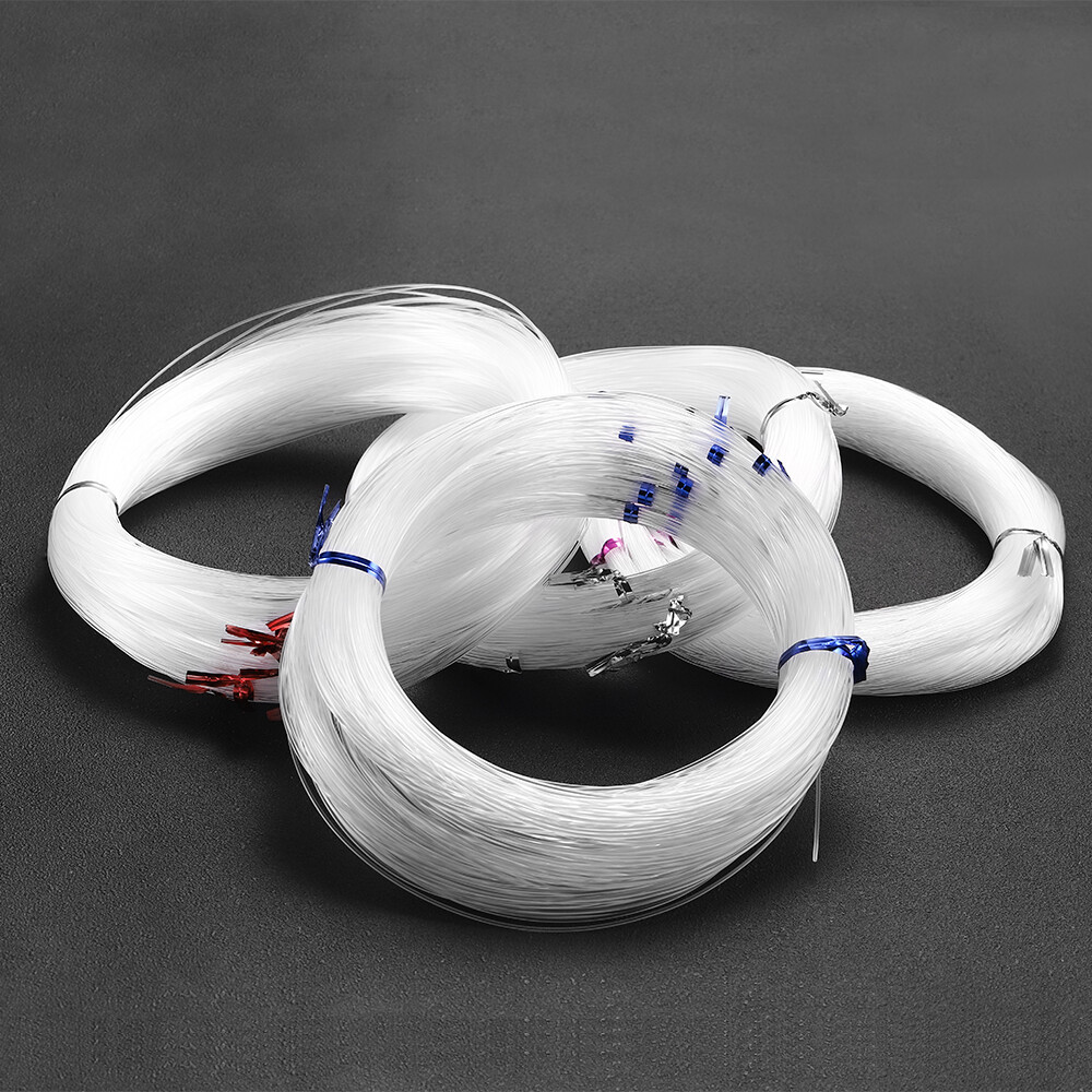  Dây Pha Lê Trong Suốt 10-65M 0.2-1Mm Hạt Cườm Dây Thủ Công Câu Cá Không Co Giãn Để Tự Làm Đồ Làm Trang Sức 